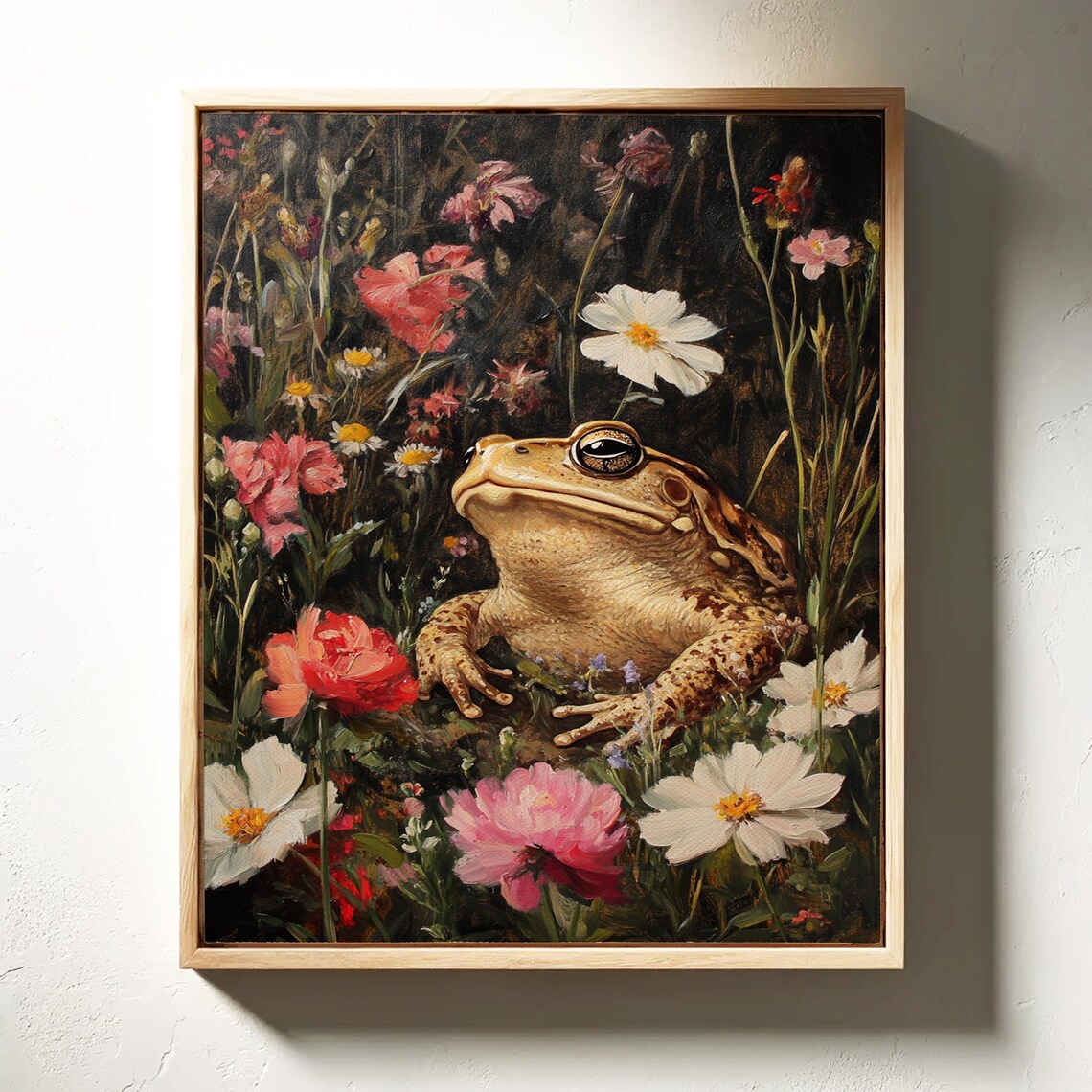 Whimsical Toad Among Wildflowers, Vintage Nature Art - Image 5