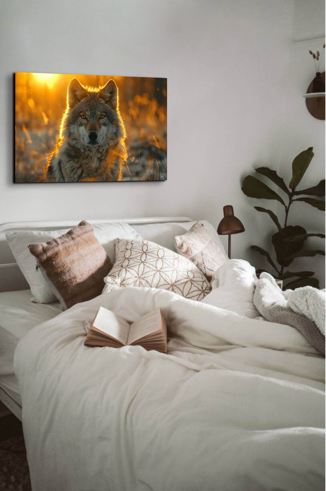 Wolf Rustic Home Decor Art Print, Animal Print - Image 7