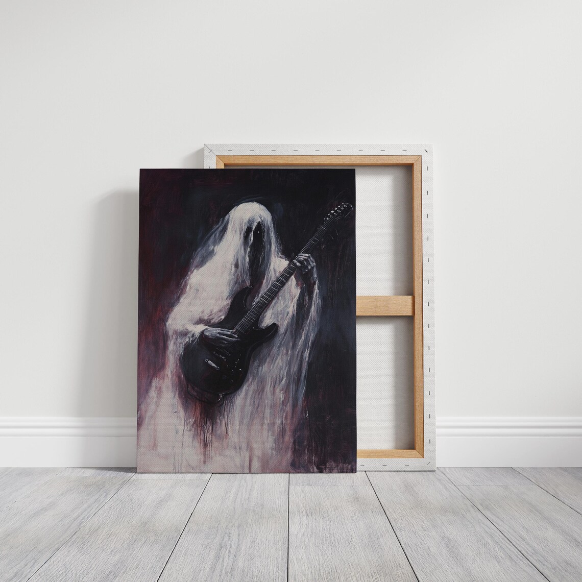 Ghostly Guitarist With Electric Guitar Dark Haunting Music Poster - Image 3