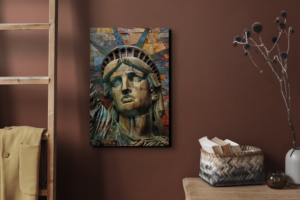 Statue Of Liberty Mid Century Modern Art Print - Image 6