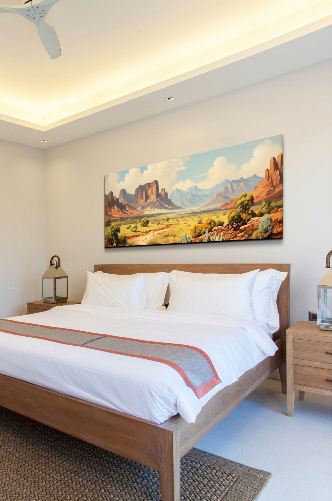Panoramic Red Rock Desert Valley With Mesas Classic West Poster - Image 5