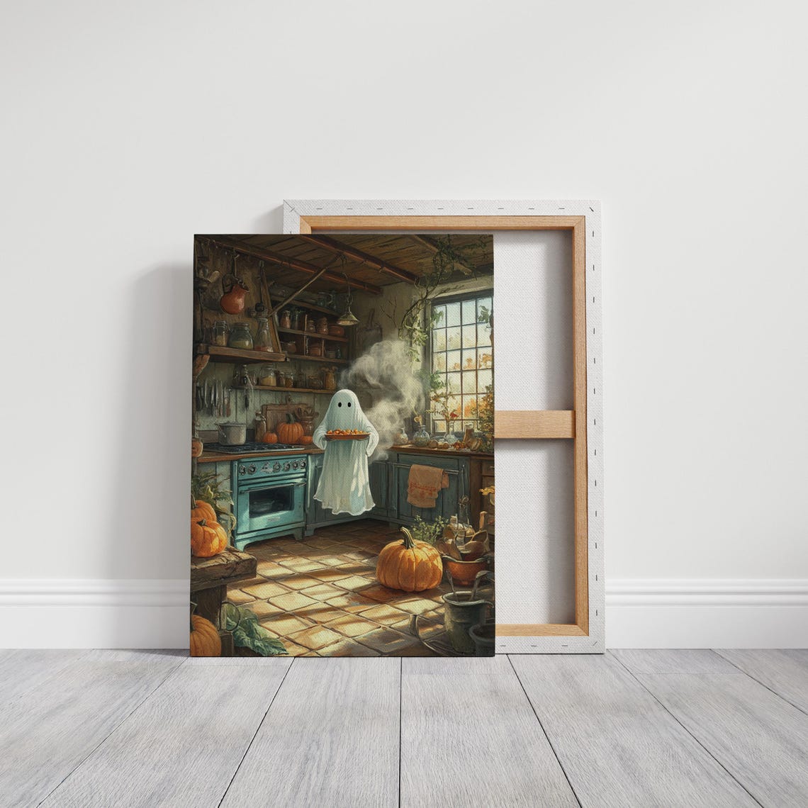Ghost, Rustic Autumn Kitchen Wall Art - Image 3