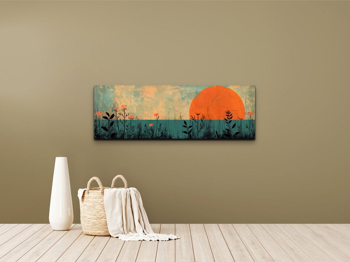 Geometric Mid Century Modern Sunrise Art Print - Image 6