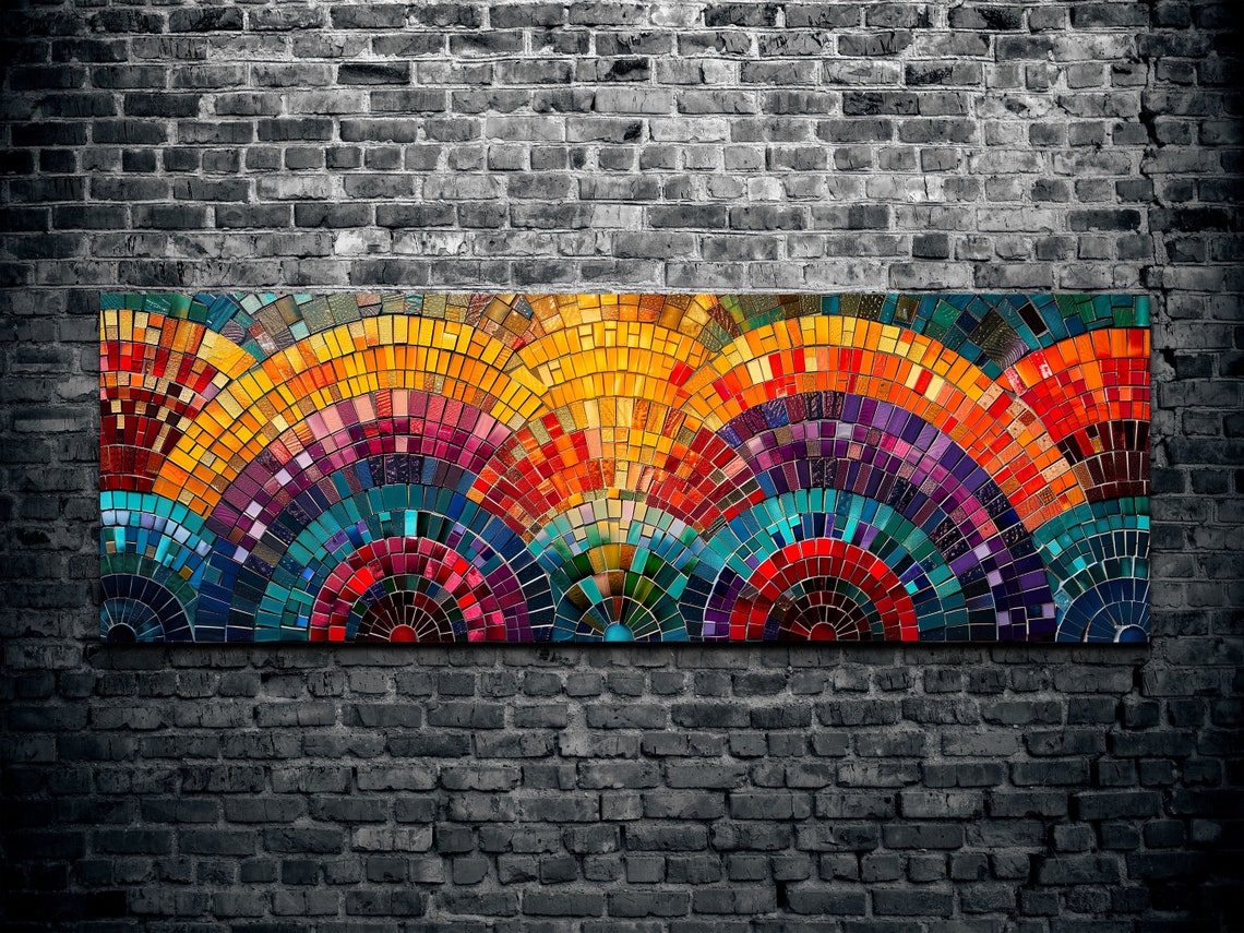 Mosaic Stained Glass Styled Art Print - Image 2