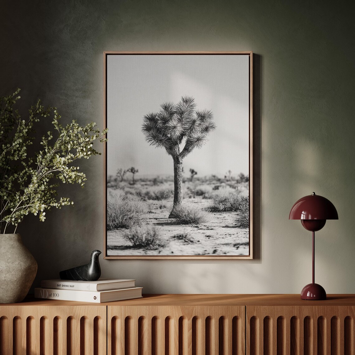Joshua Tree Black And White Desert Photo Minimalist Southwest Tree Poster