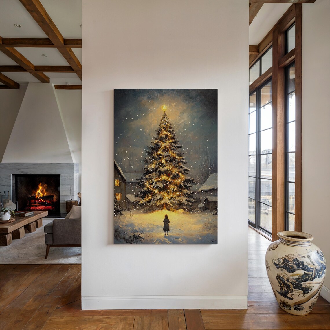 Enchanting Christmas Tree - Snowy Winter Night - Image 4