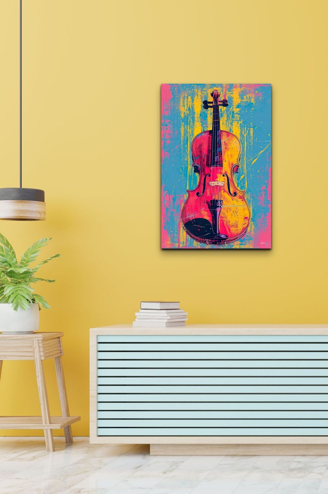 Pop Art Violin Wall Art Print - Image 6