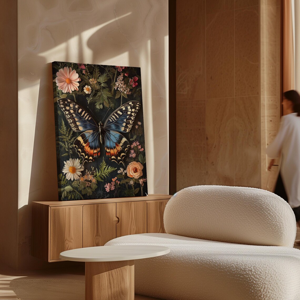 Butterfly And Floral Botanical Decor Art Print - Image 4