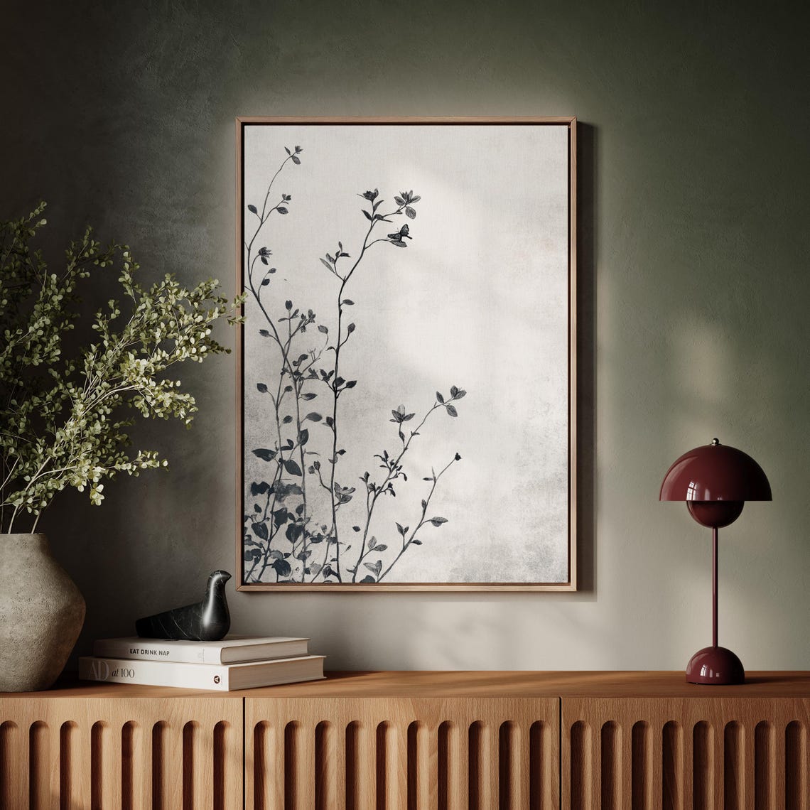 Floral Silhouette, Minimalist Botanical Wall Art Print - Image 5