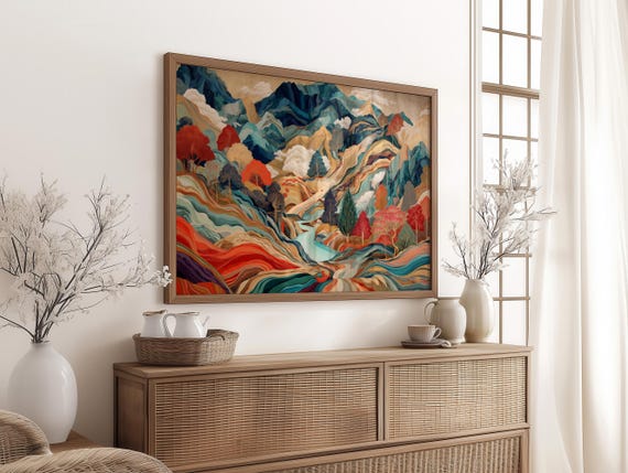 Rivers Of Color Through Mountain Valleys
