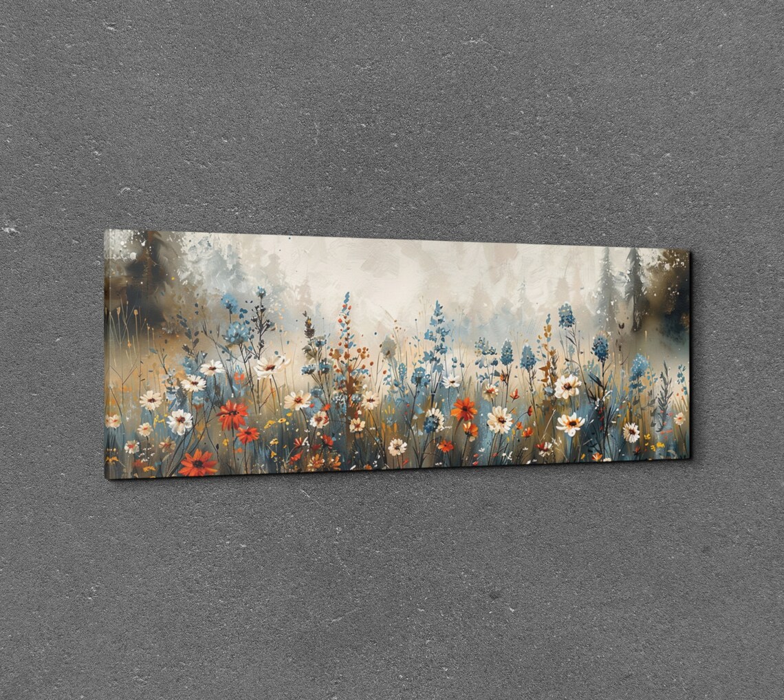 Vintage Wildflower Scene, Nature Art Print - Image 3