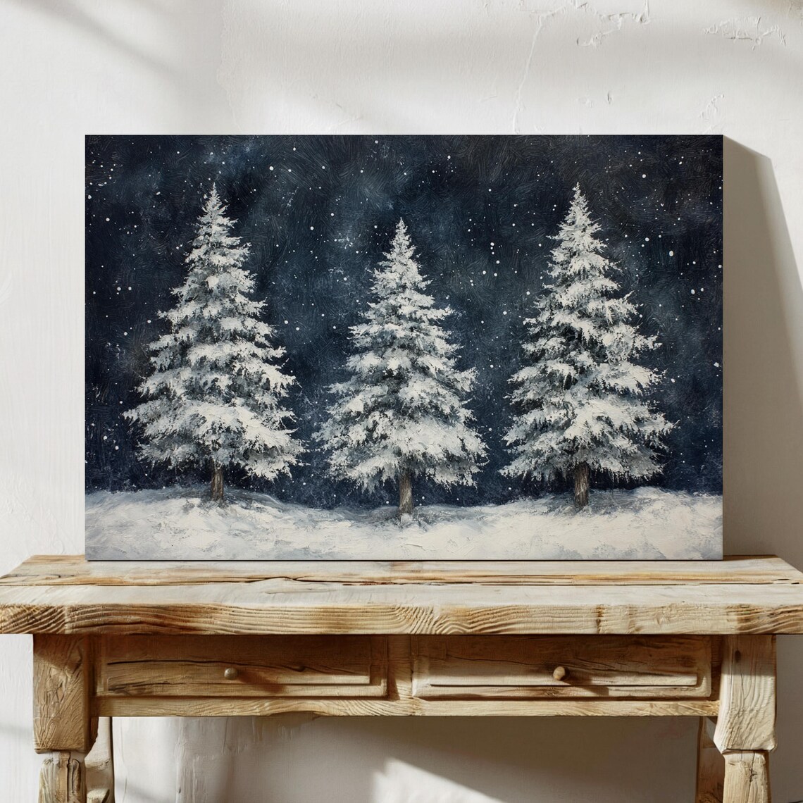 Winter Snowy Trees Art Print, Tranquil Forest Scene - Image 7