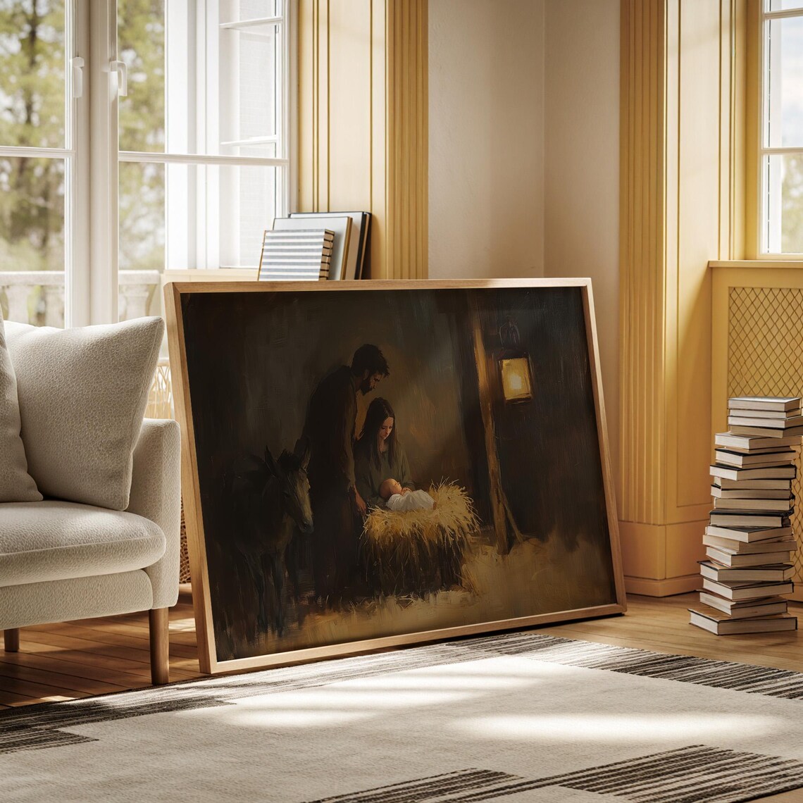 Christian Nativity, Jesus In The Manger Art Print - Image 5