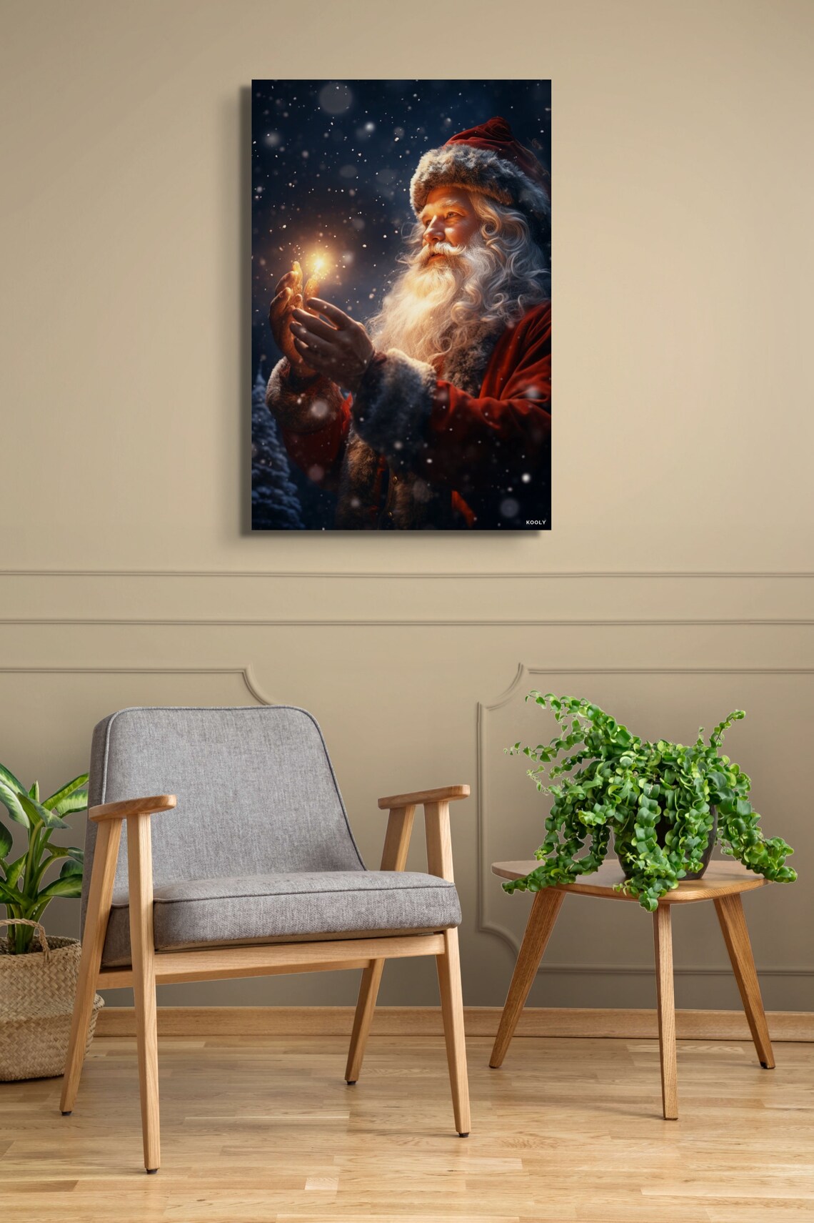 Magical Santa Christmas Art Print, Holiday Decor - Image 5