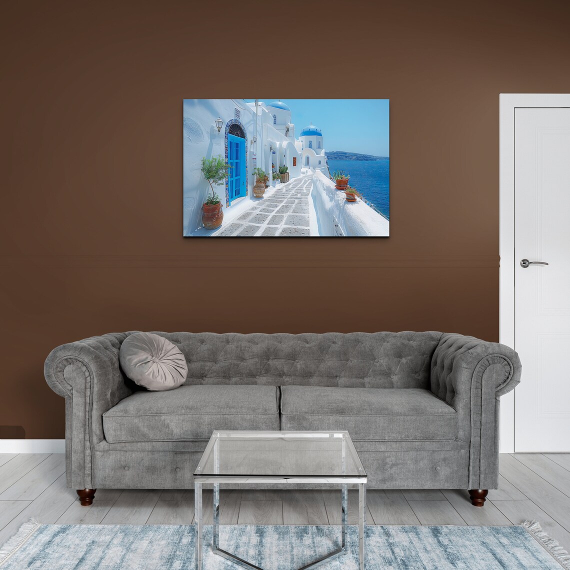 Santorini Seascape - Contemporary Art Print - Image 3