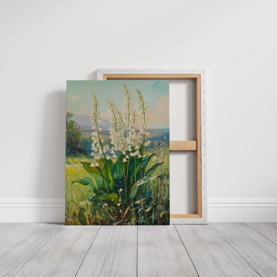 White Lily Of The Valley Blossoms In Sunny Garden Field Floral Poster - Image 3