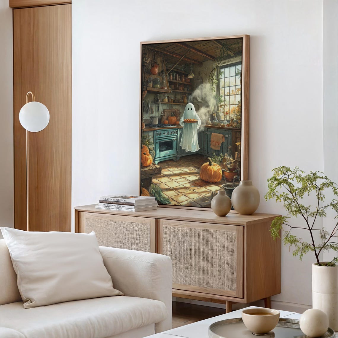 Ghost, Rustic Autumn Kitchen Wall Art - Image 2