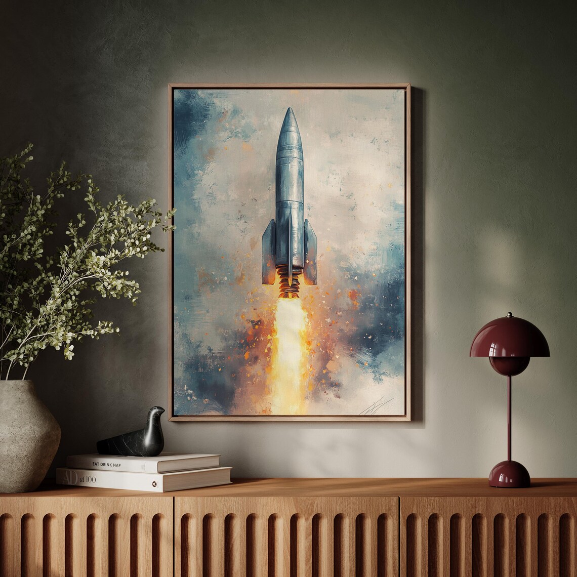 Retro Rocket Launch Vintage Space Exploration Poster - Image 7
