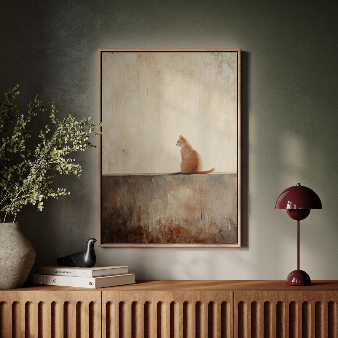 Minimalist Cat Wall Art, Modern Rustic Decor - Image 7