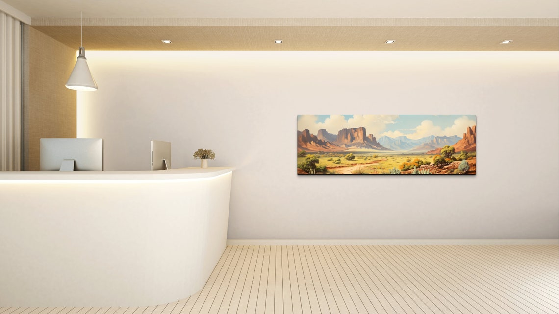 Panoramic Red Rock Desert Valley With Mesas Classic West Poster - Image 6