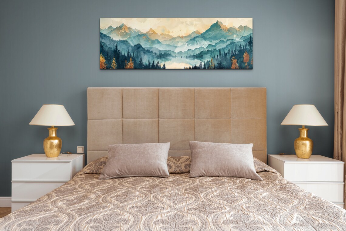 Cascade Mountain Range Mid-Century Modern Poster - Image 5