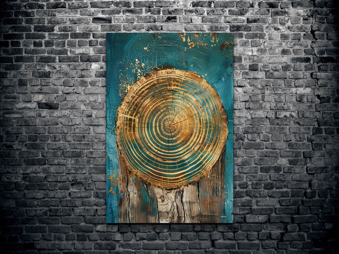 Abstract Tree Ring Nordic Art Print - Image 2