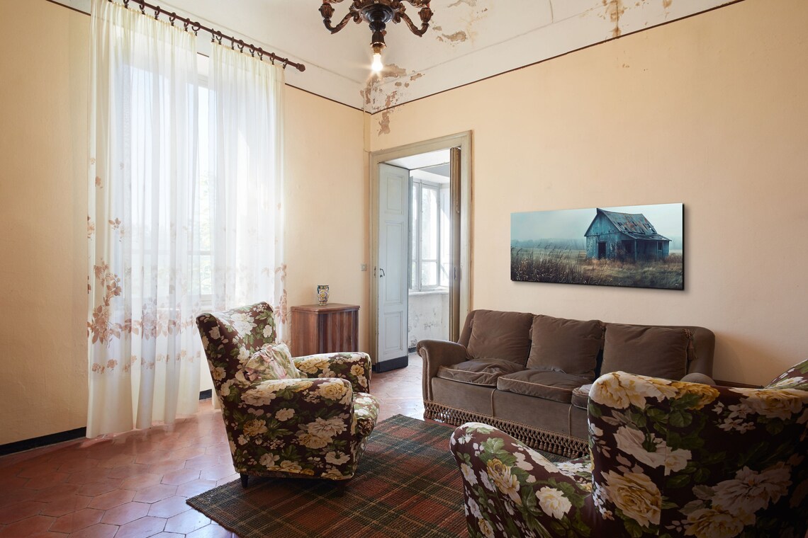 Antique Barn Art Print, Rustic Farmhouse Panorama - Image 4