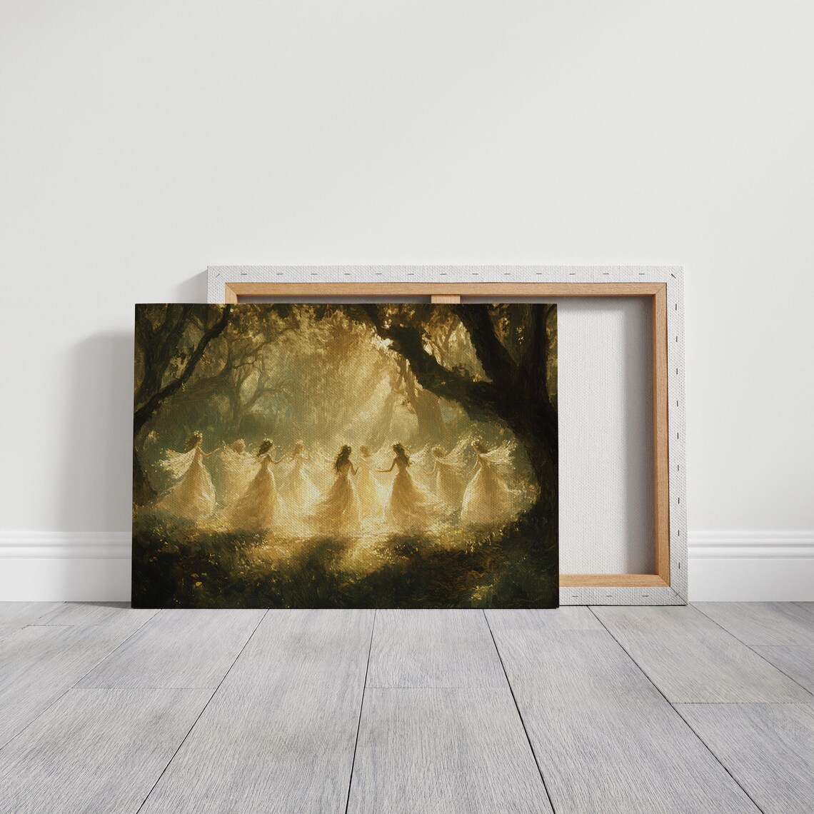Ethereal Fairies Dancing In Golden Forest Light - Image 3