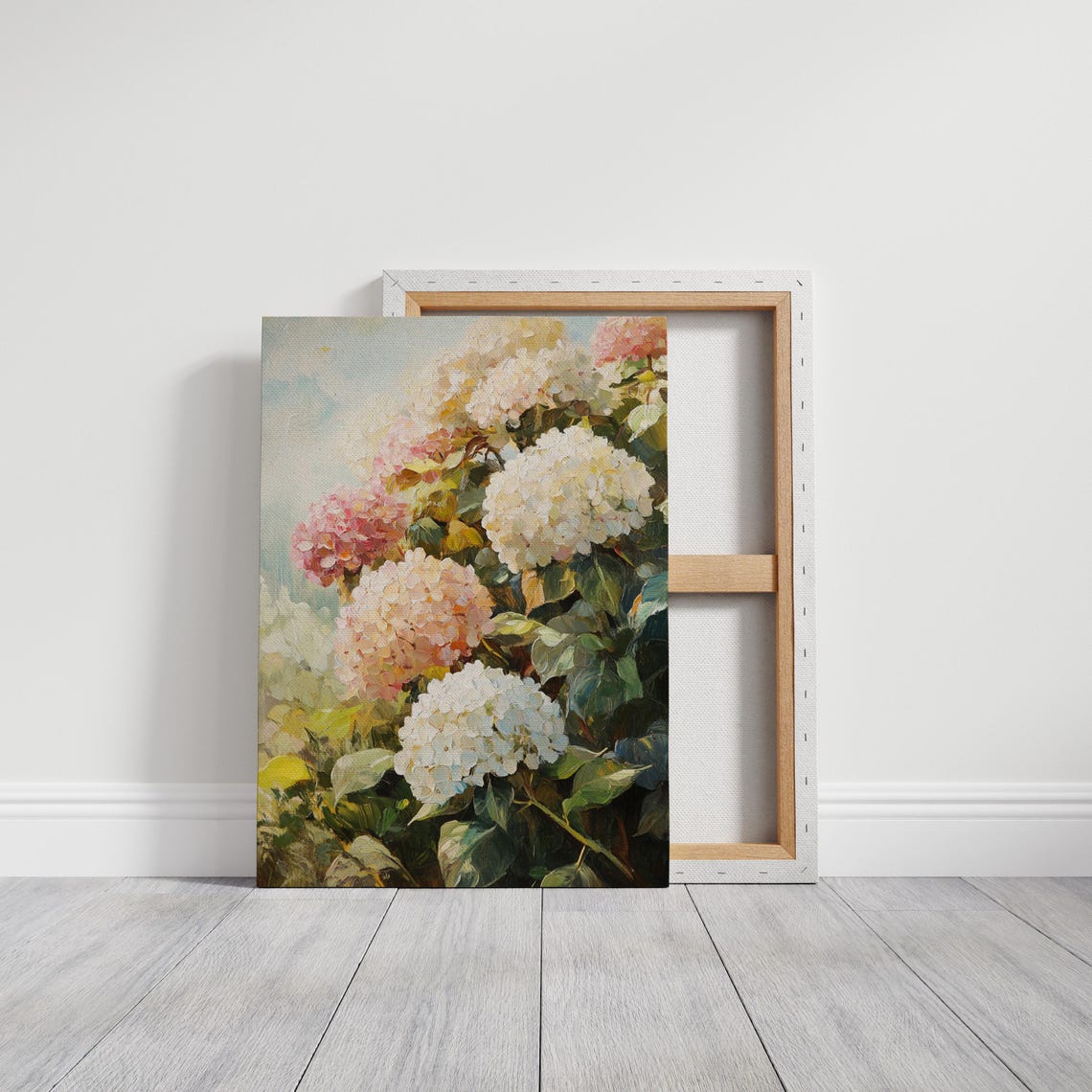 Hydrangea Blooms Impressionist Floral Garden Scene Art Poster - Image 6