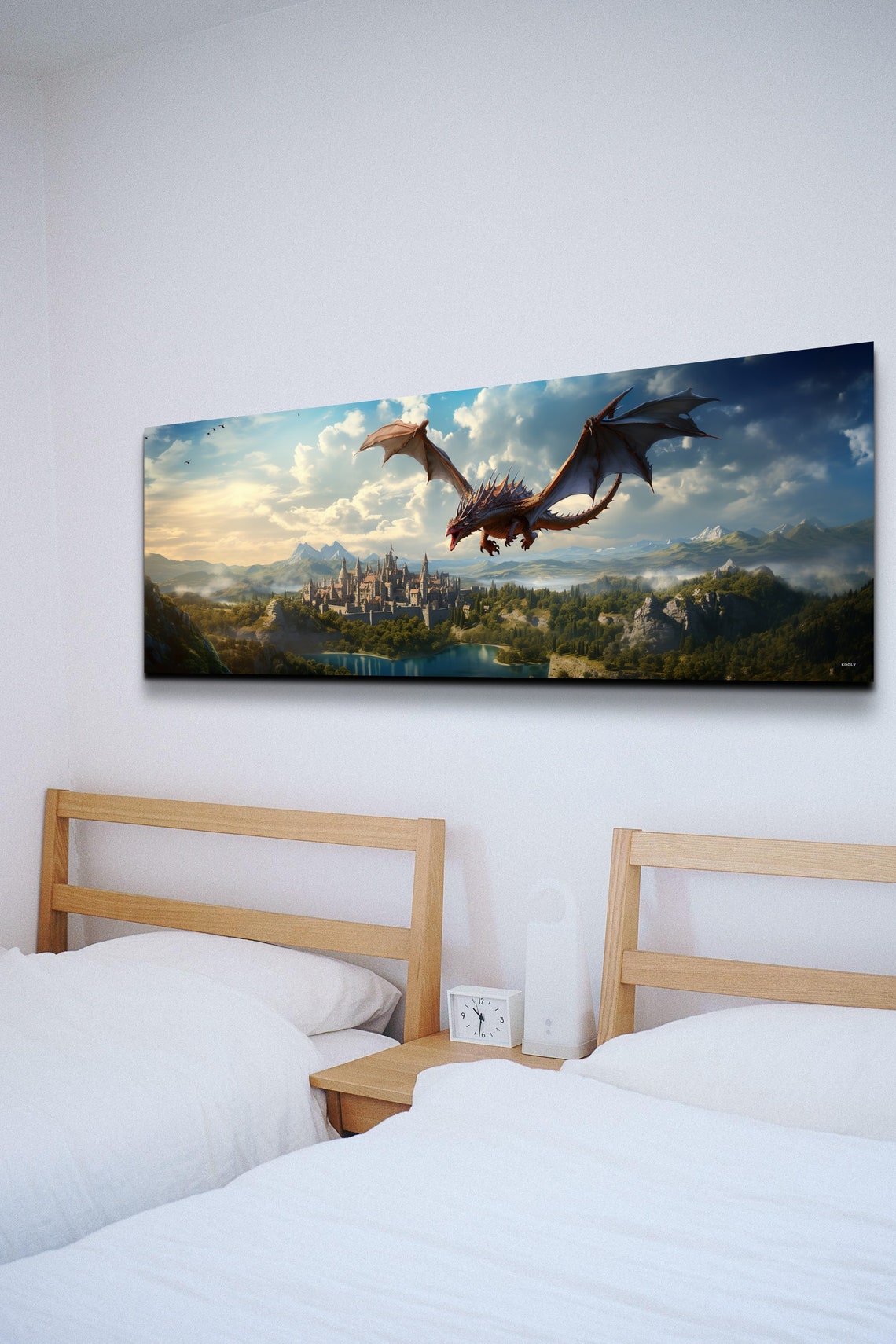 Dragon Flying In The Sky Wall Art Print Dragon Art Fantasy Art Fantasy Painting Watercolor Dragon Painting Art Print - Image 7