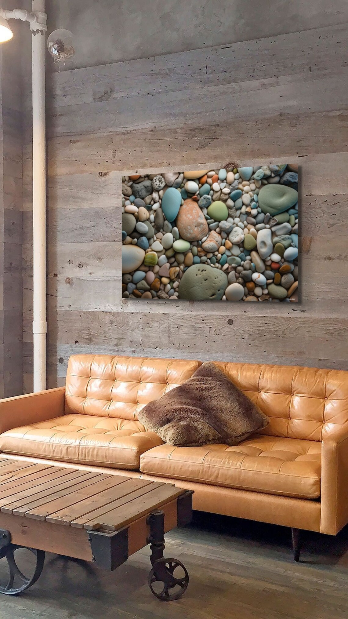 Beach Rocks and Pebbles Art Print, Farmhouse Decor - Image 3