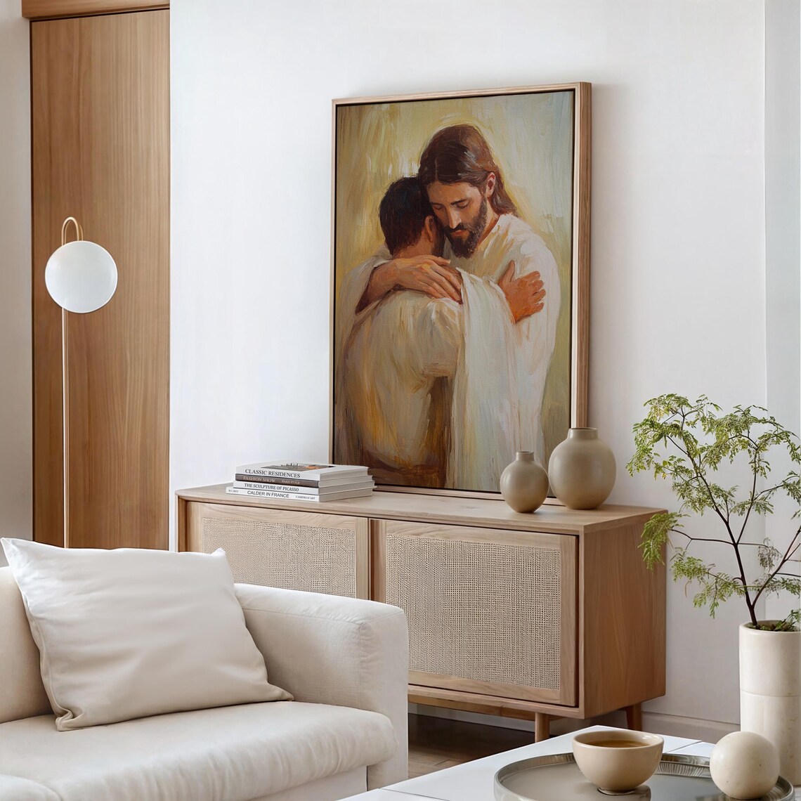 Jesus Embracing Man Forgiveness Love Christian Faith Art Poster - Image 5