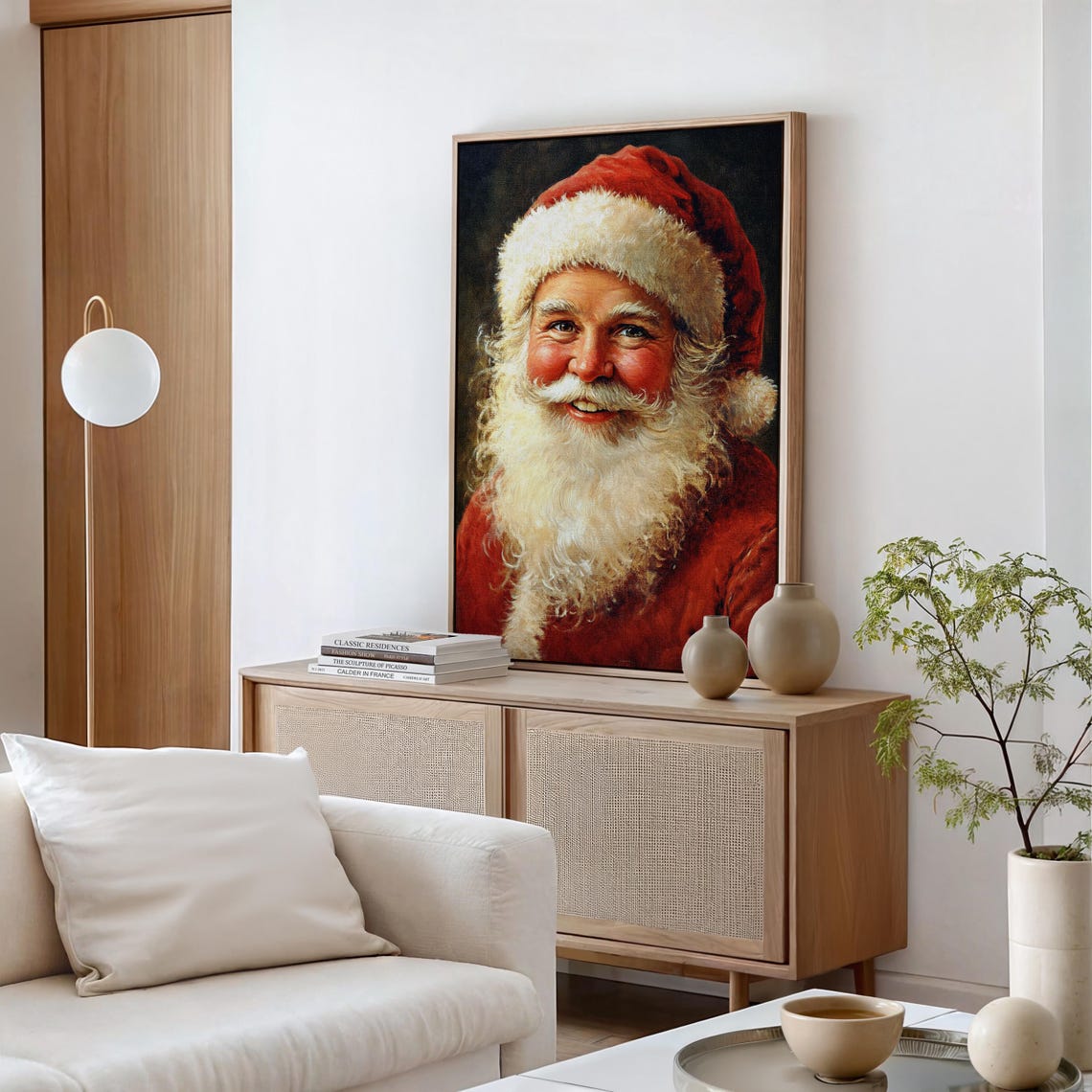 Smiling Santa Claus Portrait Jolly Red Suit Classic Christmas Poster - Image 6