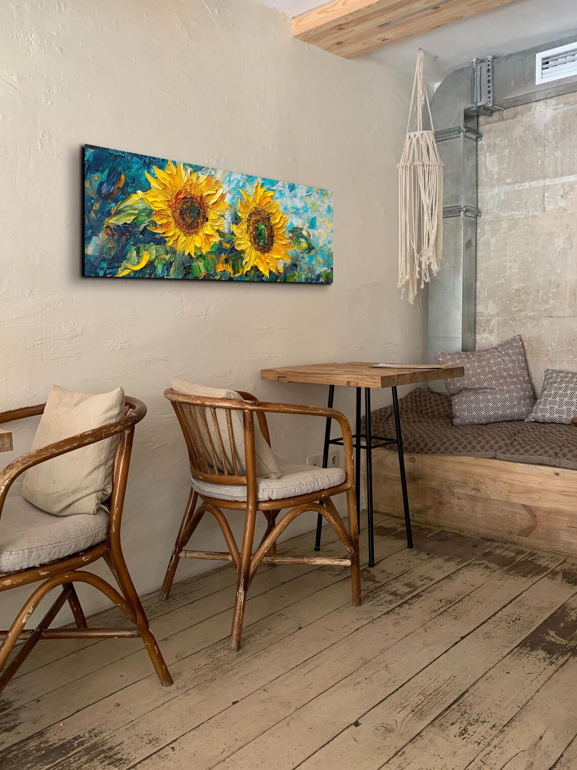 Van Gough Style Bold Sunflower Art Print - Image 6