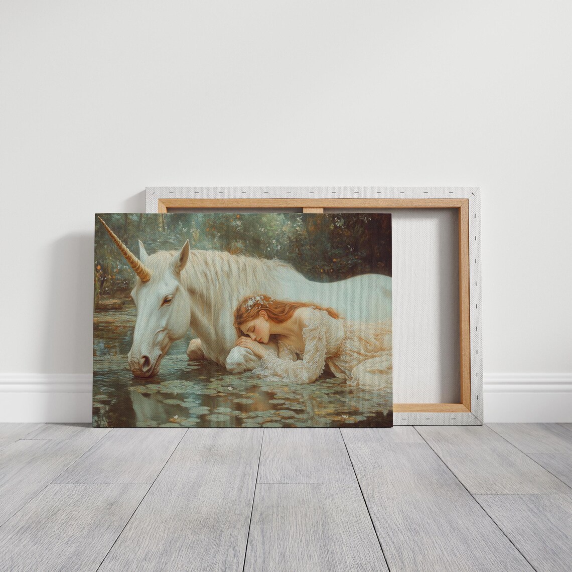 Ethereal Unicorn Enchanted Forest, Fairytale Art Print - Image 3