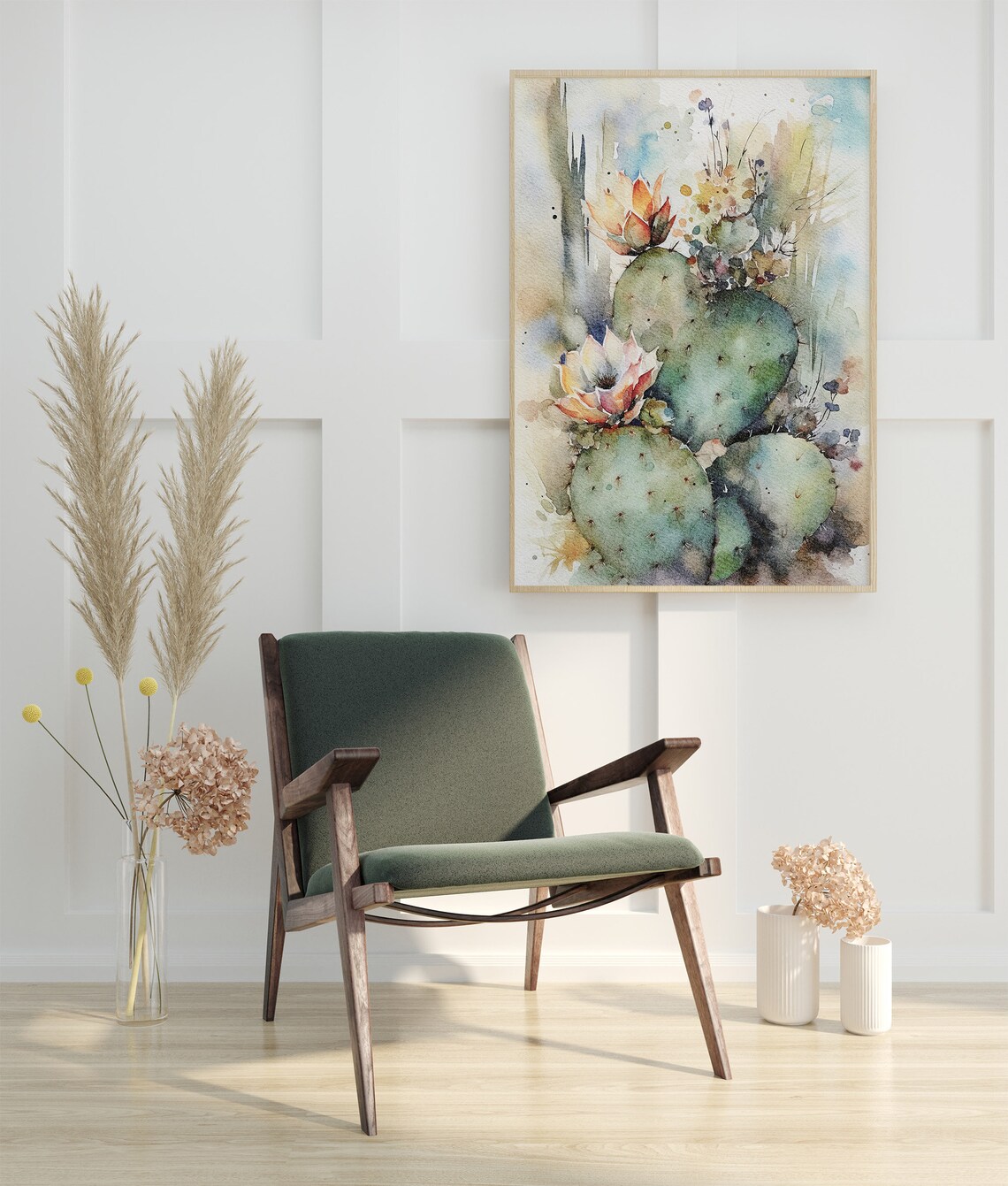 Cactus Botanical Watercolor Art Print, Desert Plants - Image 3