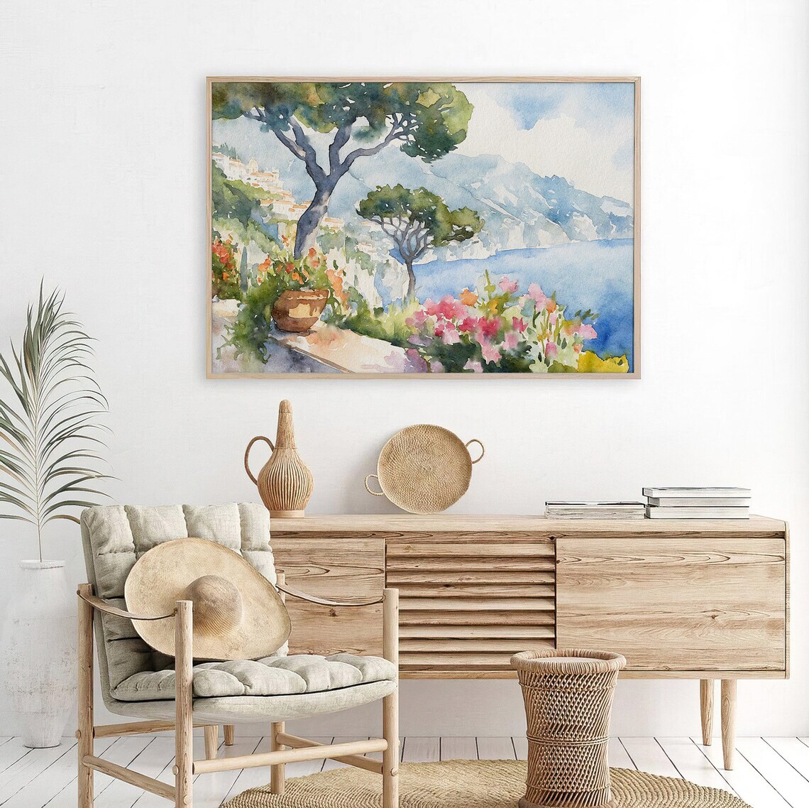 Ravello Watercolor Travel Poster, Amalfi Coast - Image 5