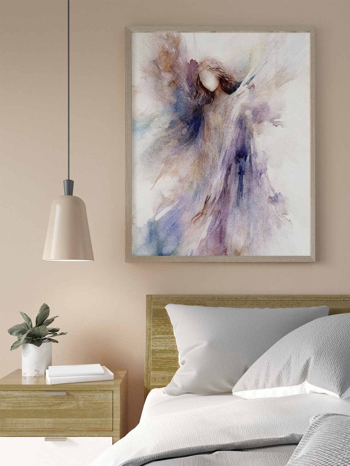Abstract Angel Art Print, Guardian Angel Wall Art - Image 4