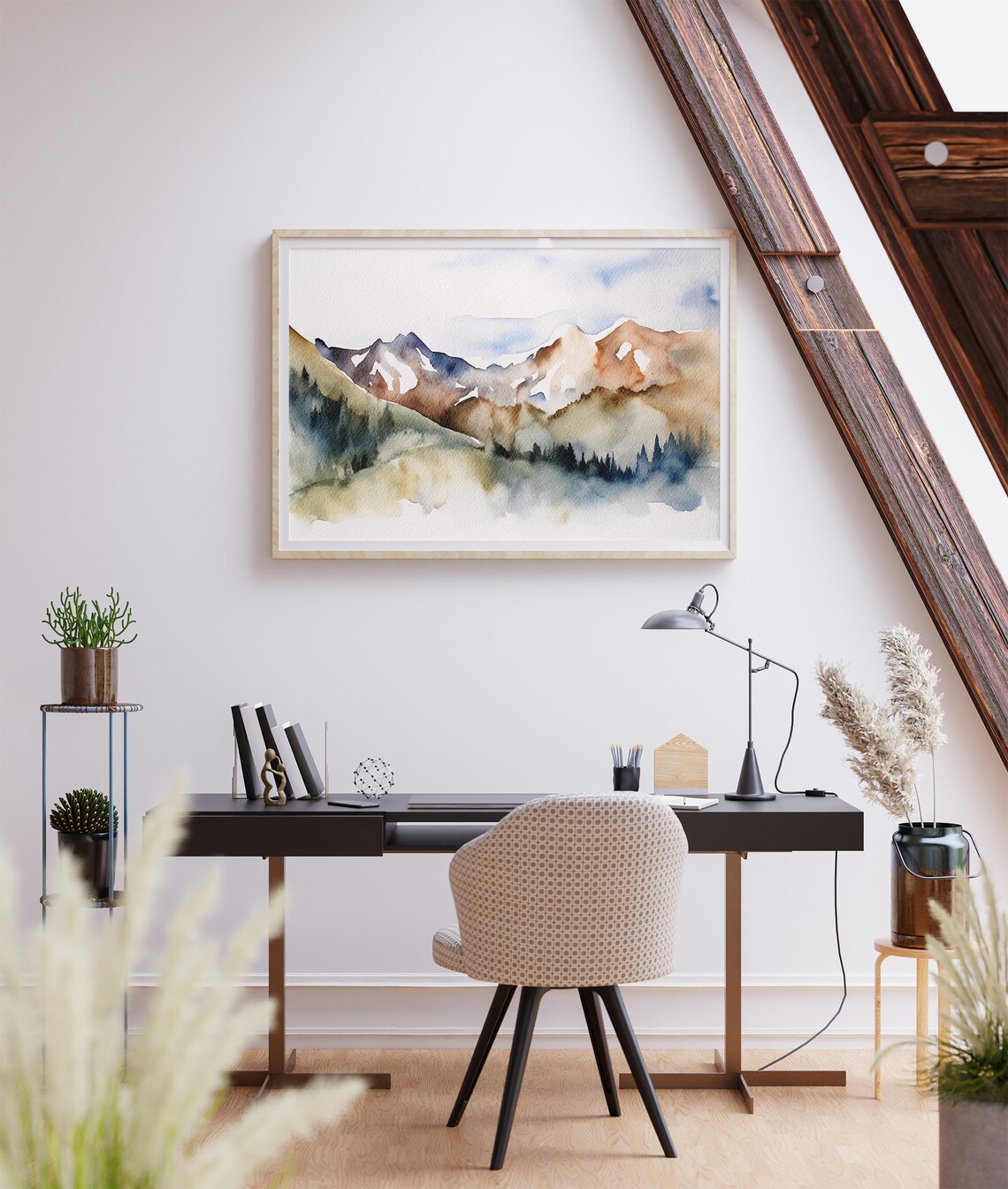 Rocky Mountains Colorado Watercolor Art Print - Image 3