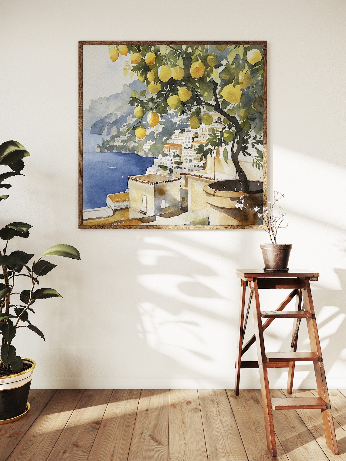 Lemon Tree Watercolor Art Print, Positano Amalfi Coast - Image 4