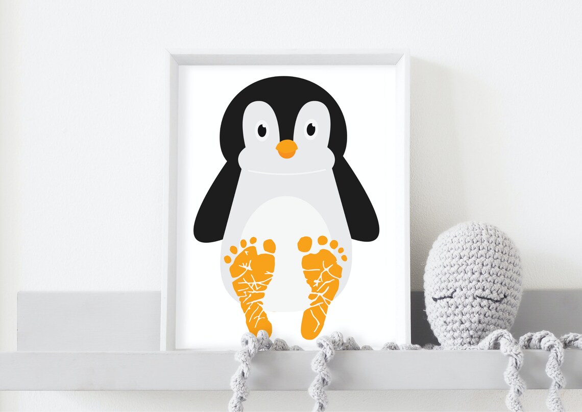 Penguin Footprint Art Print, Baby Souvenir Memory - Image 4