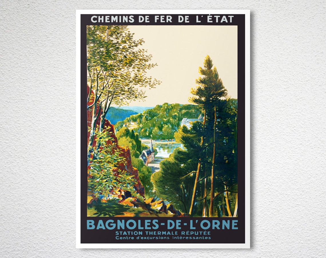 Bagnoles de l'Orne French Spa Town Vintage Railway Travel Poster - Image 2