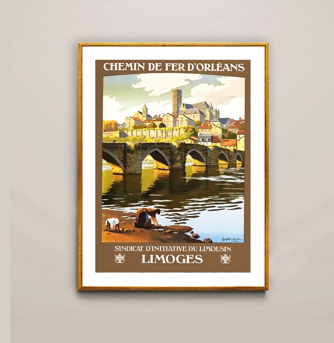 Limoges France Vintage Travel Poster Art Print