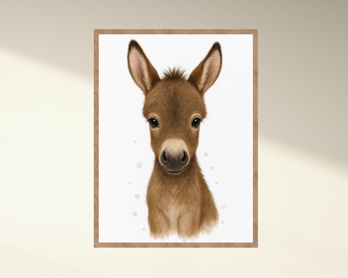 Farm Nursery Donkey, Cute Baby Donkey Poster - Image 4