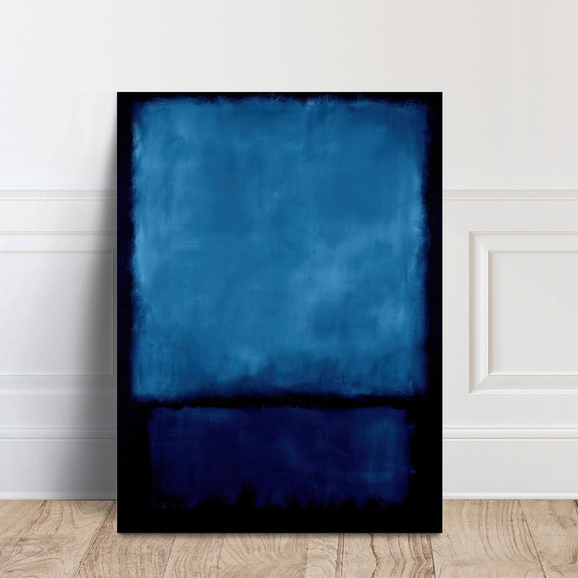 Mark Rothko Inspired Deep Navy Blue Color Field Abstract Poster