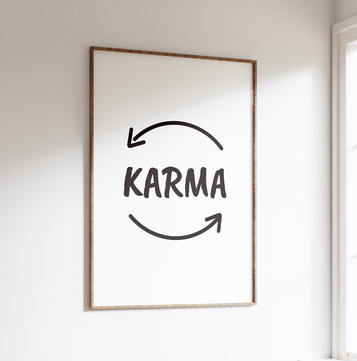 Karma Poster Circle Print Yoga Wall Art