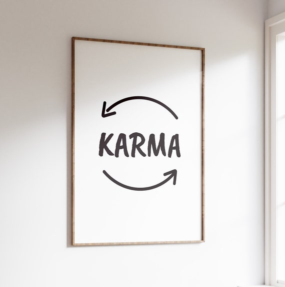 Karma Poster Circle Print Yoga Wall Art