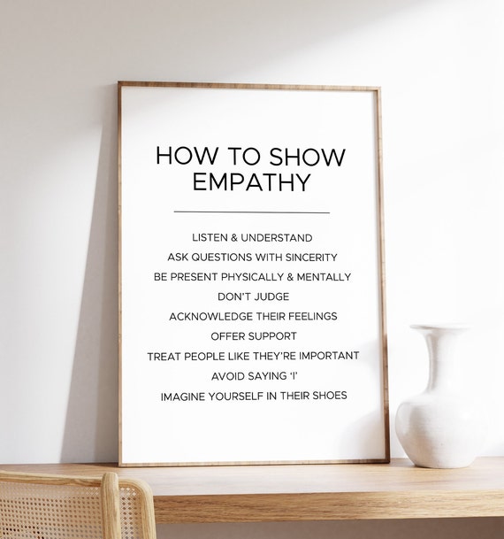 Minimalist Empathy Poster, Kindness and Compassion