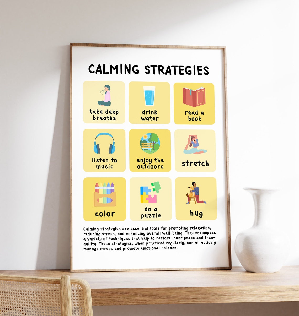 Calming Strategies for Kids Counselor Office Techniques Poster