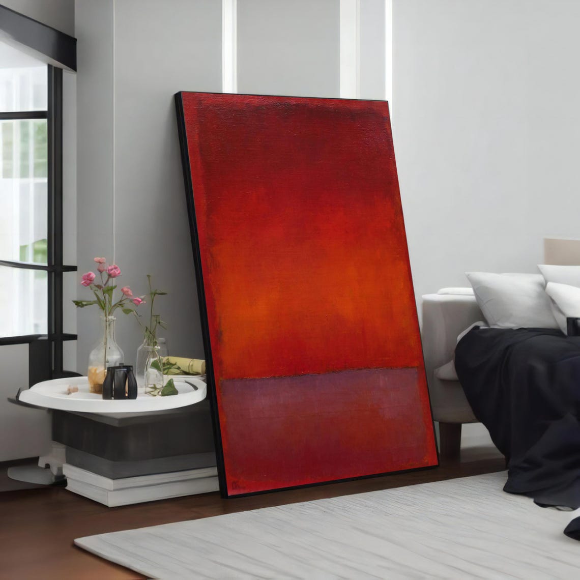 Rothko Style Sunset Red Orange Color Field Abstract Art Poster - Image 4